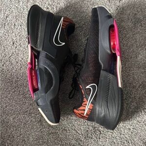 Nike Black and Pink Sneakers with Orange Detail